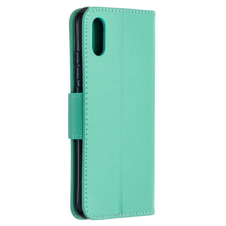 For Xiaomi Redmi 9A Litchi Texture Pure Color Horizontal Flip PU Leather Case with Holder & Card Slots & Wallet & Lanyard
