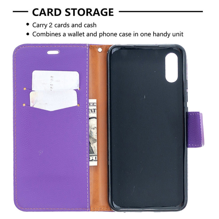 For Xiaomi Redmi 9A Litchi Texture Pure Color Horizontal Flip PU Leather Case with Holder & Card Slots & Wallet & Lanyard