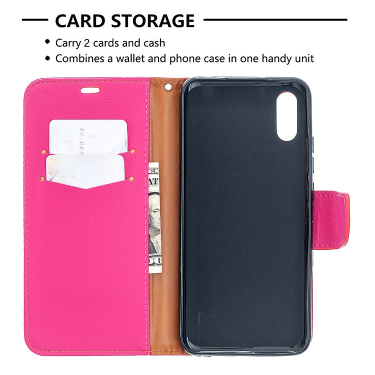 For Xiaomi Redmi 9A Litchi Texture Pure Color Horizontal Flip PU Leather Case with Holder & Card Slots & Wallet & Lanyard