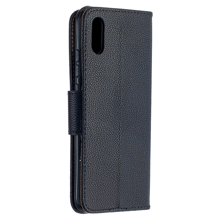 For Xiaomi Redmi 9A Litchi Texture Pure Color Horizontal Flip PU Leather Case with Holder & Card Slots & Wallet & Lanyard