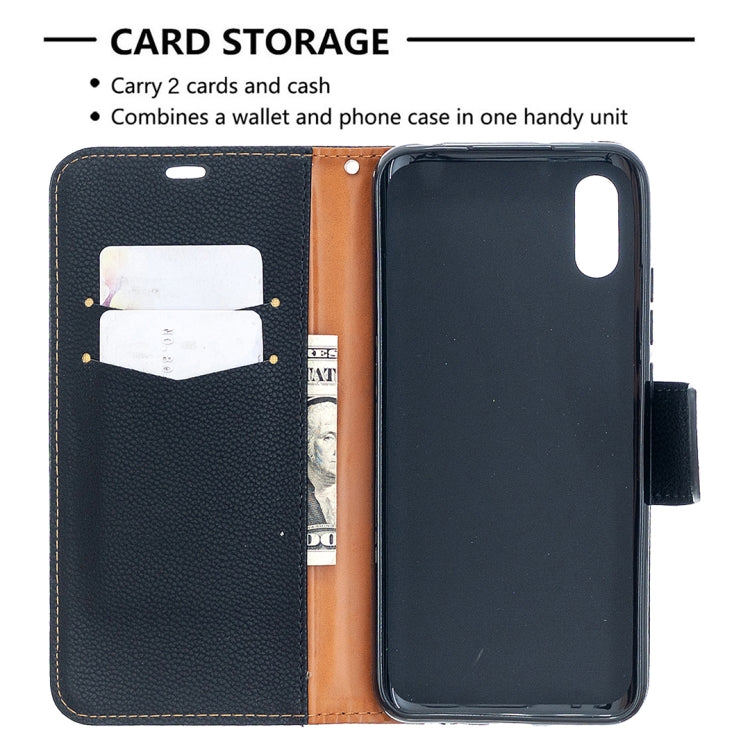 For Xiaomi Redmi 9A Litchi Texture Pure Color Horizontal Flip PU Leather Case with Holder & Card Slots & Wallet & Lanyard