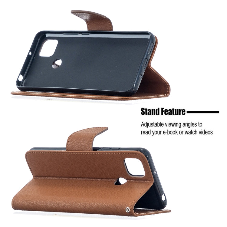 For Xiaomi Redmi 9C Litchi Texture Pure Color Horizontal Flip PU Leather Case with Holder & Card Slots & Wallet & Lanyard