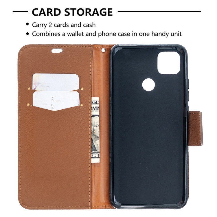 For Xiaomi Redmi 9C Litchi Texture Pure Color Horizontal Flip PU Leather Case with Holder & Card Slots & Wallet & Lanyard