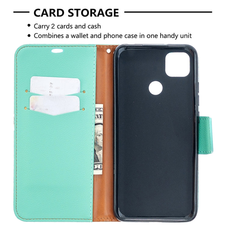 For Xiaomi Redmi 9C Litchi Texture Pure Color Horizontal Flip PU Leather Case with Holder & Card Slots & Wallet & Lanyard