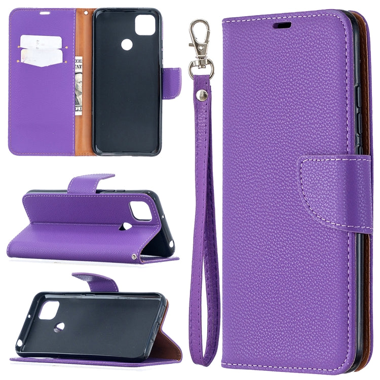 For Xiaomi Redmi 9C Litchi Texture Pure Color Horizontal Flip PU Leather Case with Holder & Card Slots & Wallet & Lanyard
