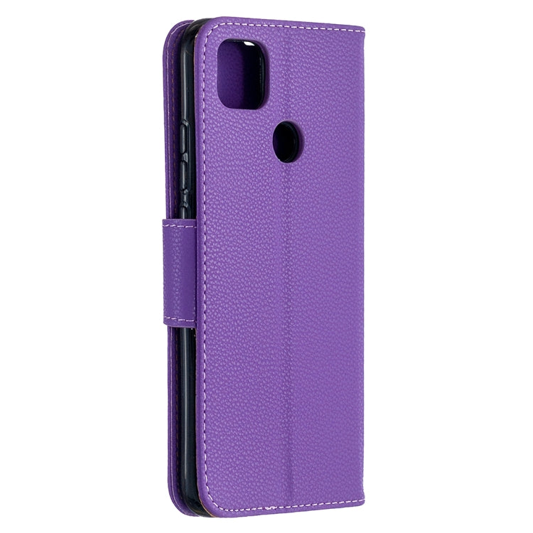 For Xiaomi Redmi 9C Litchi Texture Pure Color Horizontal Flip PU Leather Case with Holder & Card Slots & Wallet & Lanyard