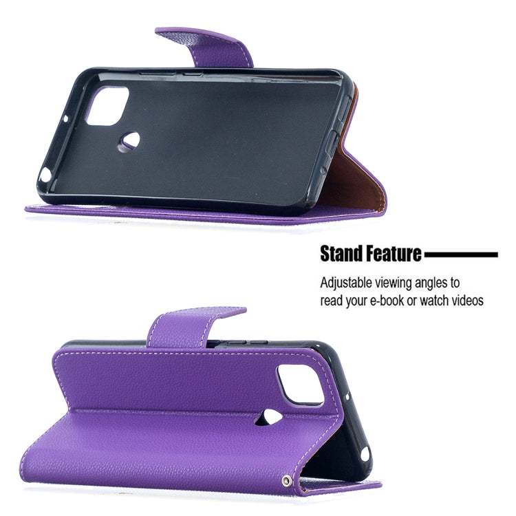 For Xiaomi Redmi 9C Litchi Texture Pure Color Horizontal Flip PU Leather Case with Holder & Card Slots & Wallet & Lanyard