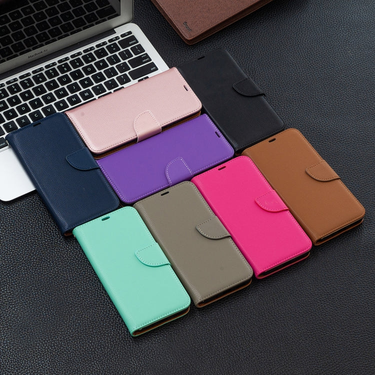 For Xiaomi Redmi 9C Litchi Texture Pure Color Horizontal Flip PU Leather Case with Holder & Card Slots & Wallet & Lanyard