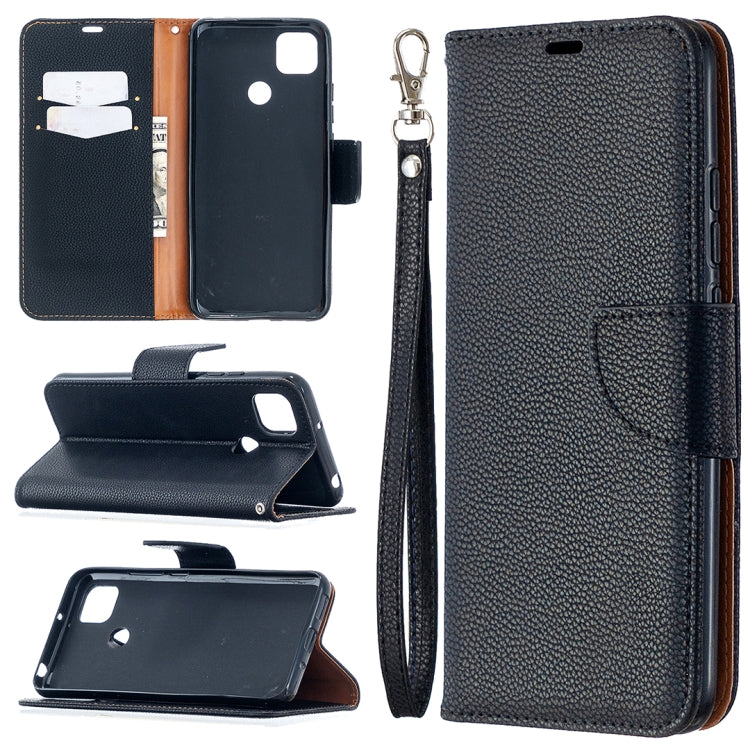 For Xiaomi Redmi 9C Litchi Texture Pure Color Horizontal Flip PU Leather Case with Holder & Card Slots & Wallet & Lanyard