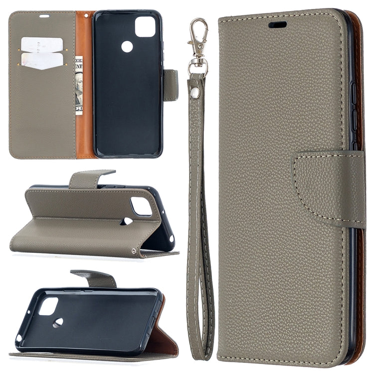 For Xiaomi Redmi 9C Litchi Texture Pure Color Horizontal Flip PU Leather Case with Holder & Card Slots & Wallet & Lanyard