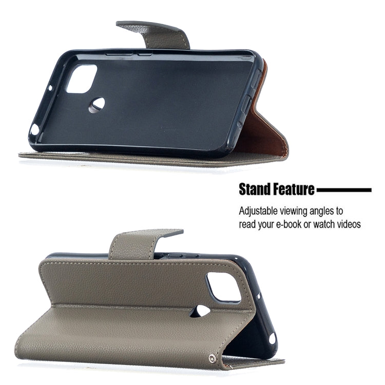 For Xiaomi Redmi 9C Litchi Texture Pure Color Horizontal Flip PU Leather Case with Holder & Card Slots & Wallet & Lanyard