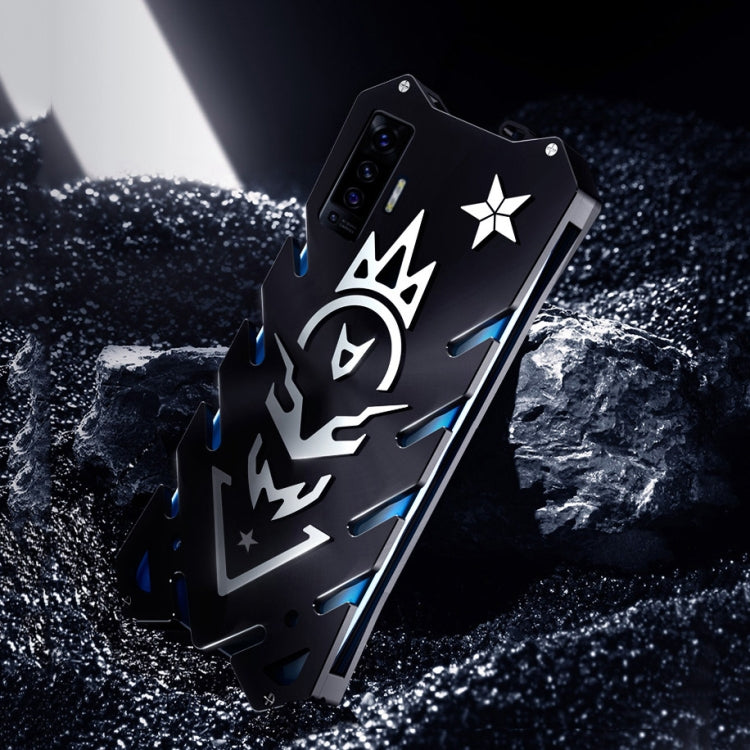 For Vivo X50 Pro Vulcan Pattern Shockproof Protective Case(Black)