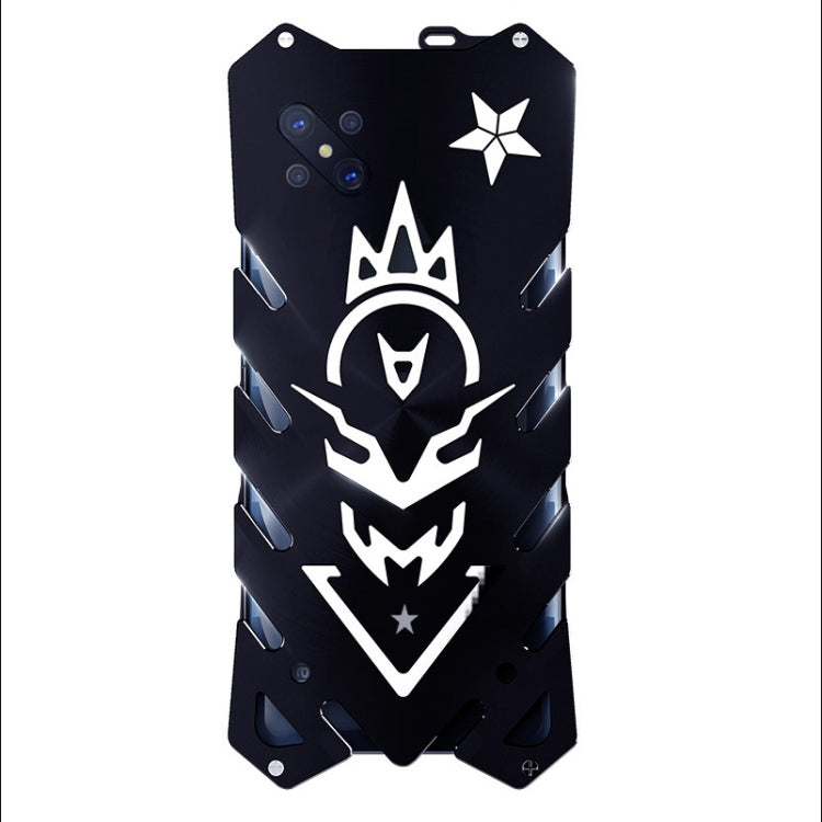 For OPPO A92s Vulcan Pattern Shockproof Protective Case(Black)