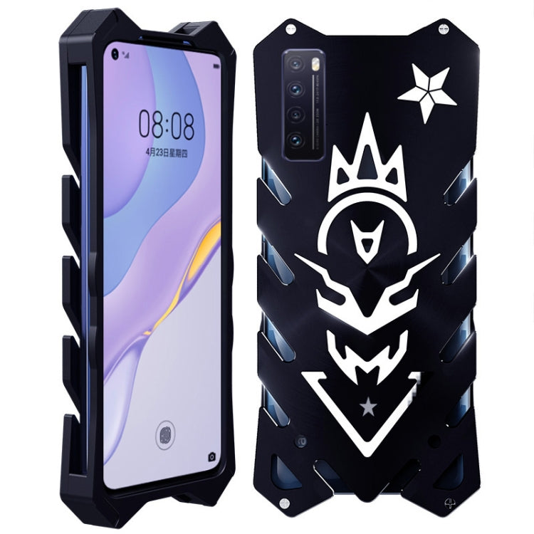 For Huawei Nova 7 5G Vulcan Pattern Shockproof Protective Case(Black)