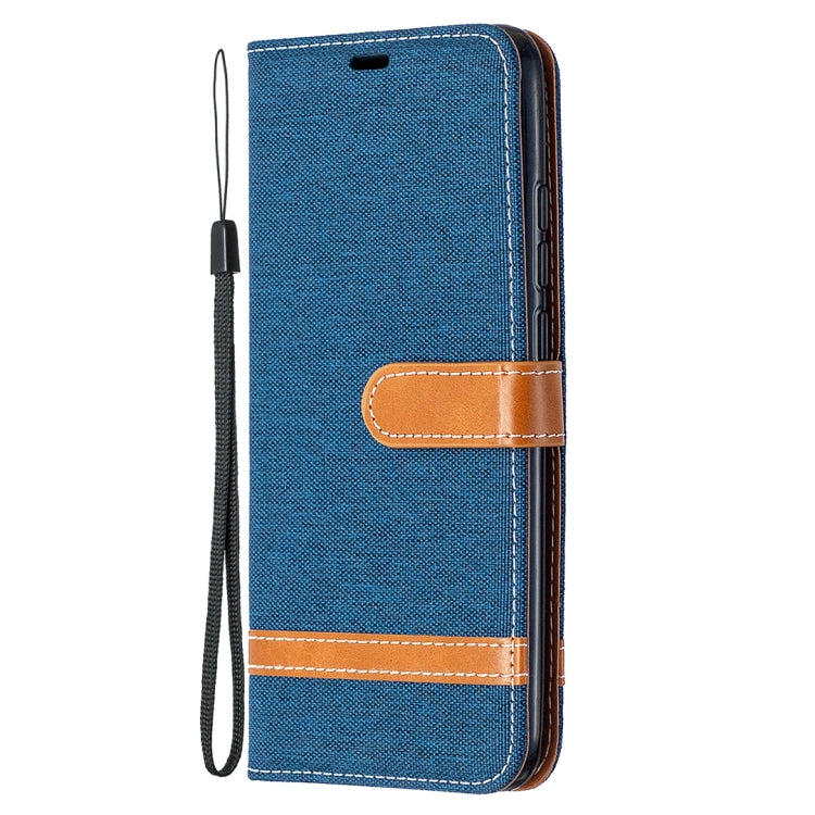 For Xiaomi Redmi 9A Color Matching Denim Texture Horizontal Flip Leather Case with Holder & Card Slots & Wallet & Lanyard