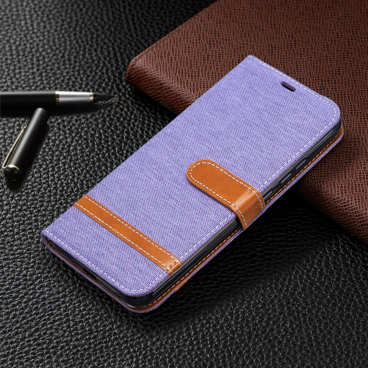 For Xiaomi Redmi 9A Color Matching Denim Texture Horizontal Flip Leather Case with Holder & Card Slots & Wallet & Lanyard