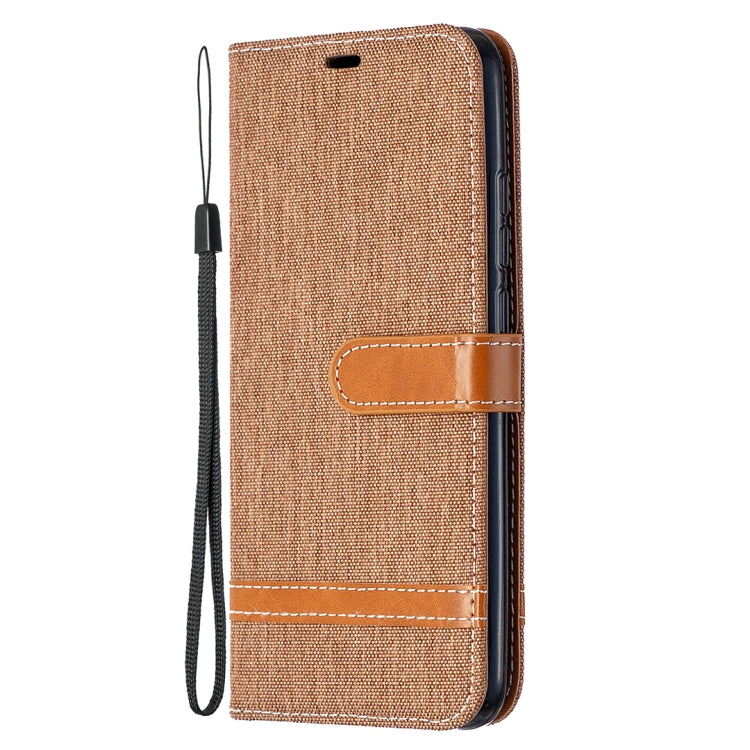 For Xiaomi Redmi 9A Color Matching Denim Texture Horizontal Flip Leather Case with Holder & Card Slots & Wallet & Lanyard