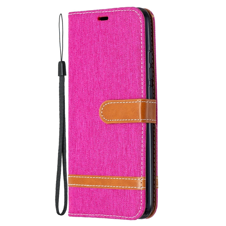 For Xiaomi Redmi 9A Color Matching Denim Texture Horizontal Flip Leather Case with Holder & Card Slots & Wallet & Lanyard