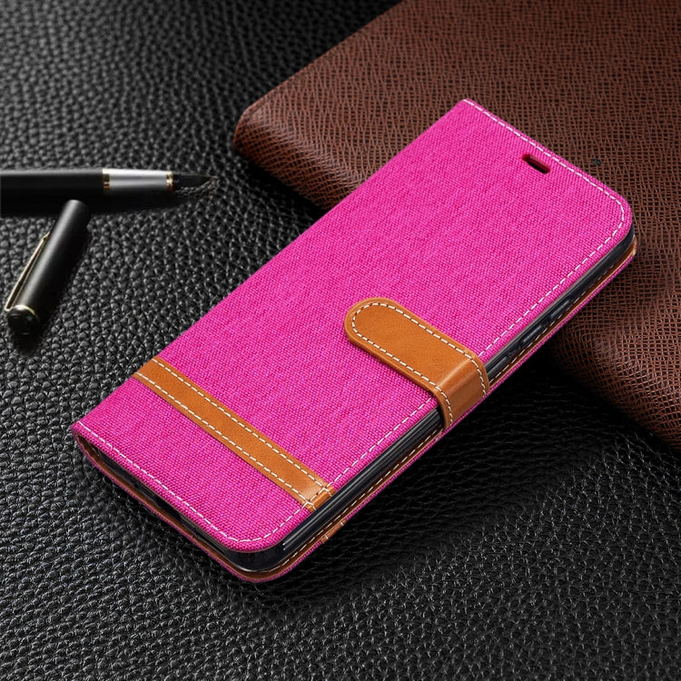 For Xiaomi Redmi 9A Color Matching Denim Texture Horizontal Flip Leather Case with Holder & Card Slots & Wallet & Lanyard