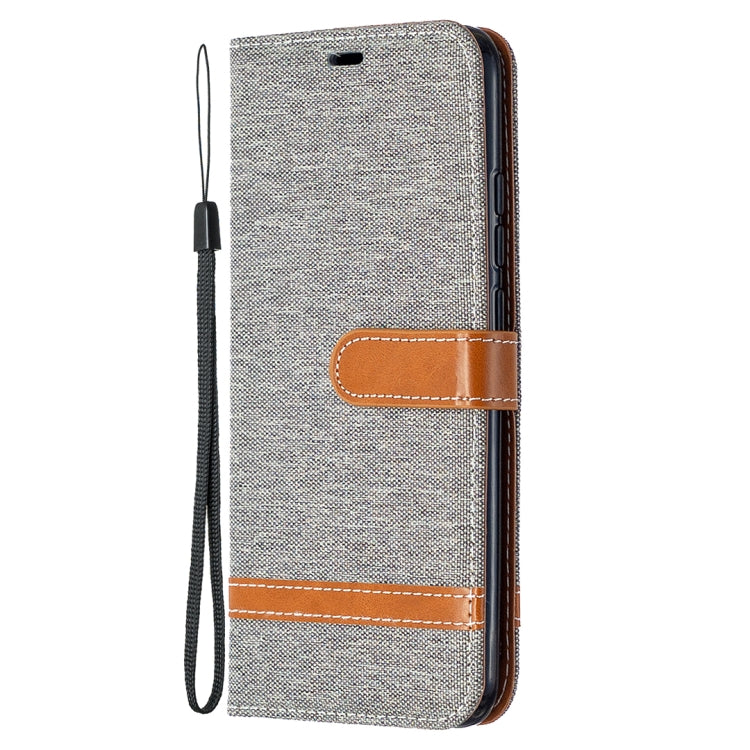 For Xiaomi Redmi 9A Color Matching Denim Texture Horizontal Flip Leather Case with Holder & Card Slots & Wallet & Lanyard