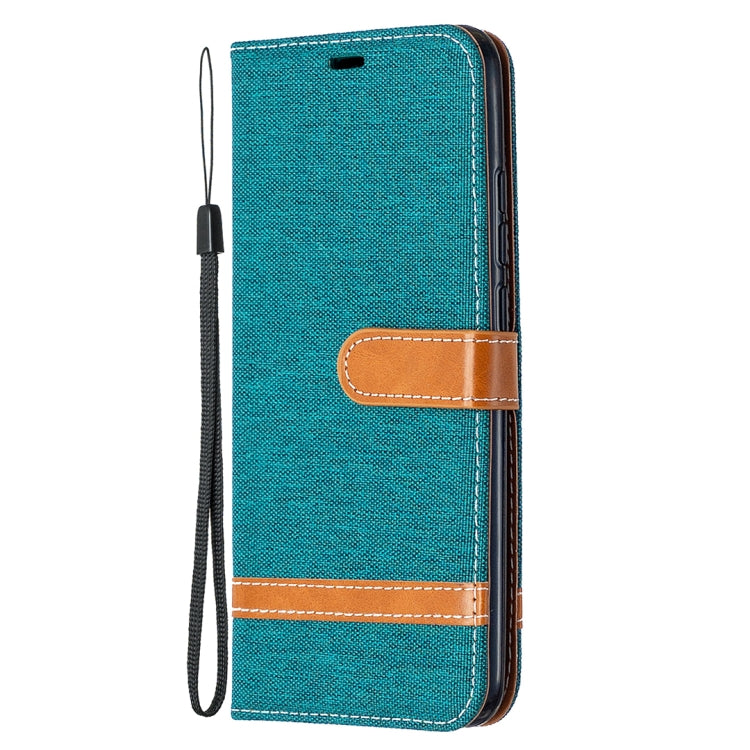 For Xiaomi Redmi 9A Color Matching Denim Texture Horizontal Flip Leather Case with Holder & Card Slots & Wallet & Lanyard