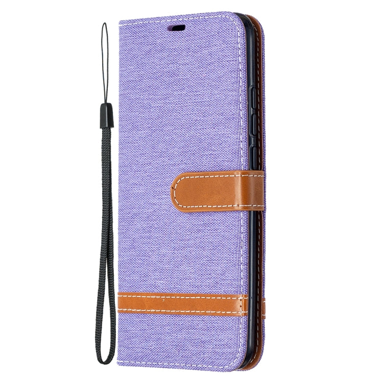 For Xiaomi Redmi 9C Color Matching Denim Texture Horizontal Flip Leather Case with Holder & Card Slots & Wallet & Lanyard
