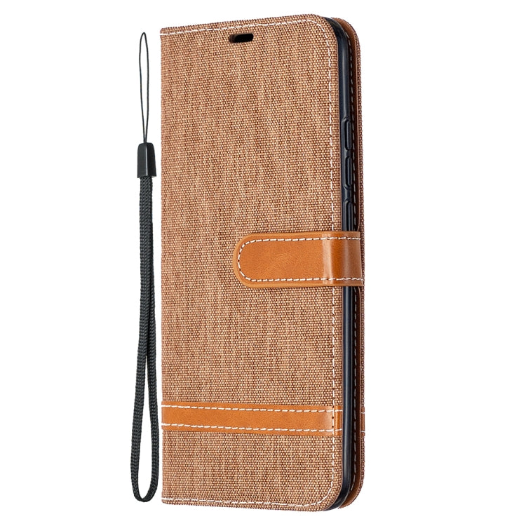 For Xiaomi Redmi 9C Color Matching Denim Texture Horizontal Flip Leather Case with Holder & Card Slots & Wallet & Lanyard