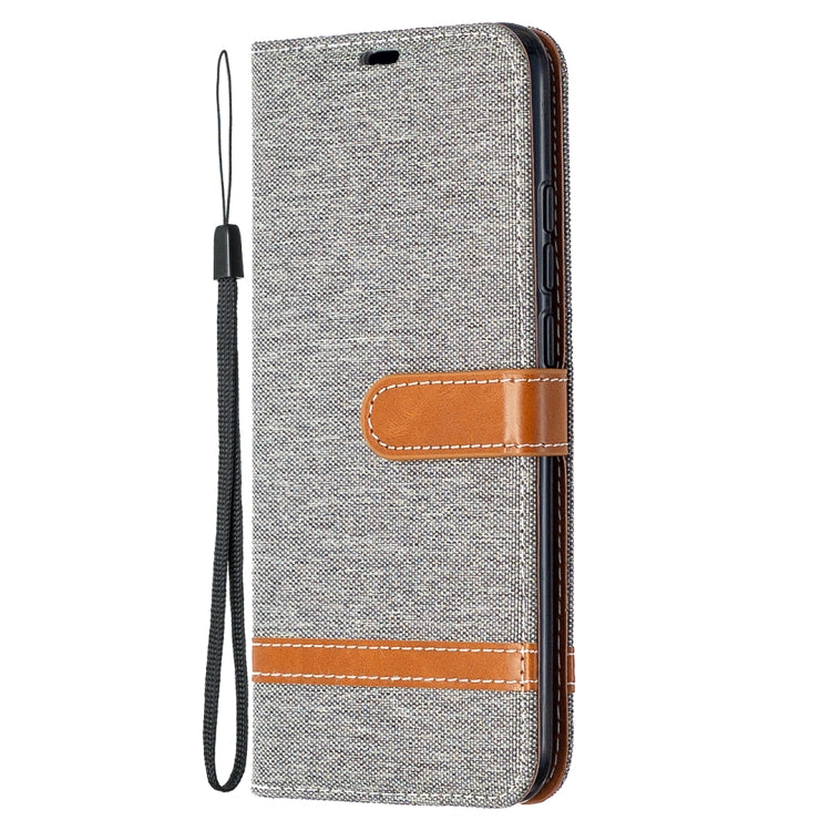 For Xiaomi Redmi 9C Color Matching Denim Texture Horizontal Flip Leather Case with Holder & Card Slots & Wallet & Lanyard