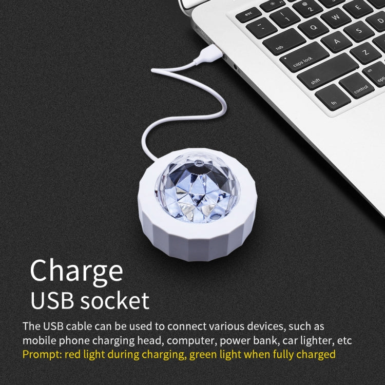 D36 3W DC 5V USB Charging Car Portable DJ Light Sound Activated Atmosphere Light Star Music Light Lamp