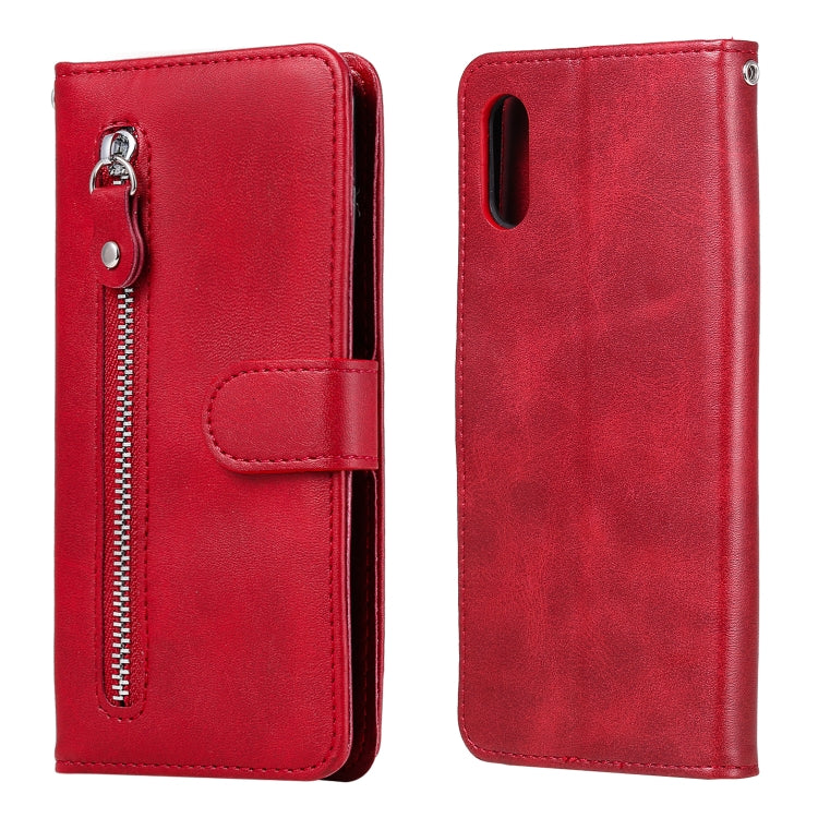 For Xiaomi Redmi 9A Fashion Calf Texture Zipper Horizontal Flip Leather Case with Stand & Card Slots & Wallet Function