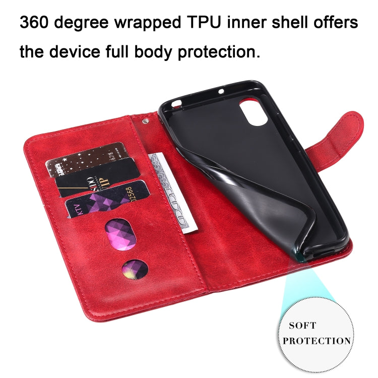 For Xiaomi Redmi 9A Fashion Calf Texture Zipper Horizontal Flip Leather Case with Stand & Card Slots & Wallet Function