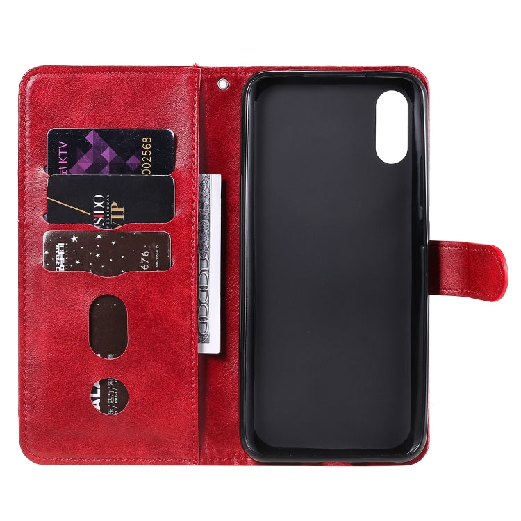 For Xiaomi Redmi 9A Fashion Calf Texture Zipper Horizontal Flip Leather Case with Stand & Card Slots & Wallet Function