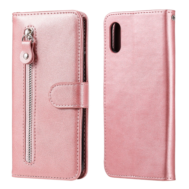 For Xiaomi Redmi 9A Fashion Calf Texture Zipper Horizontal Flip Leather Case with Stand & Card Slots & Wallet Function