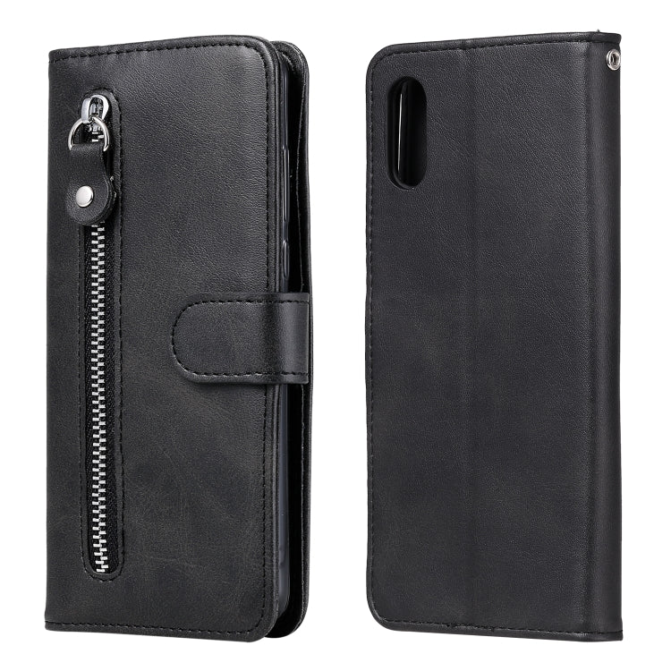 For Xiaomi Redmi 9A Fashion Calf Texture Zipper Horizontal Flip Leather Case with Stand & Card Slots & Wallet Function