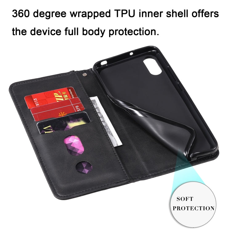 For Xiaomi Redmi 9A Fashion Calf Texture Zipper Horizontal Flip Leather Case with Stand & Card Slots & Wallet Function