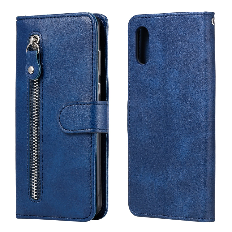 For Xiaomi Redmi 9A Fashion Calf Texture Zipper Horizontal Flip Leather Case with Stand & Card Slots & Wallet Function