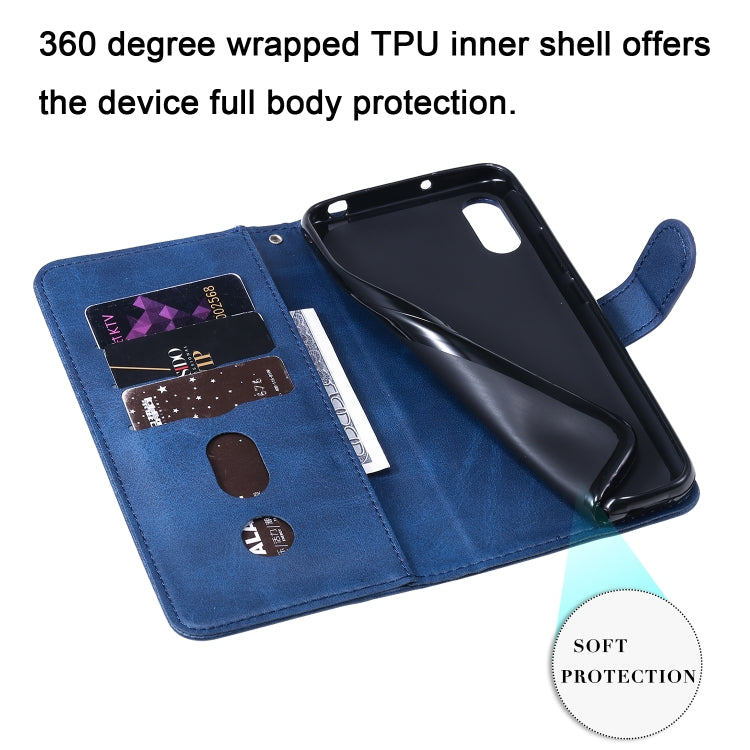 For Xiaomi Redmi 9A Fashion Calf Texture Zipper Horizontal Flip Leather Case with Stand & Card Slots & Wallet Function