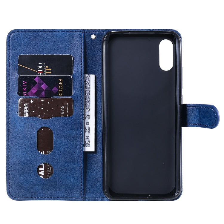 For Xiaomi Redmi 9A Fashion Calf Texture Zipper Horizontal Flip Leather Case with Stand & Card Slots & Wallet Function