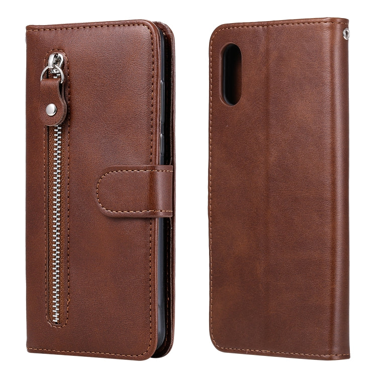 For Xiaomi Redmi 9A Fashion Calf Texture Zipper Horizontal Flip Leather Case with Stand & Card Slots & Wallet Function