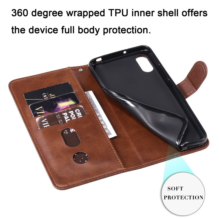 For Xiaomi Redmi 9A Fashion Calf Texture Zipper Horizontal Flip Leather Case with Stand & Card Slots & Wallet Function