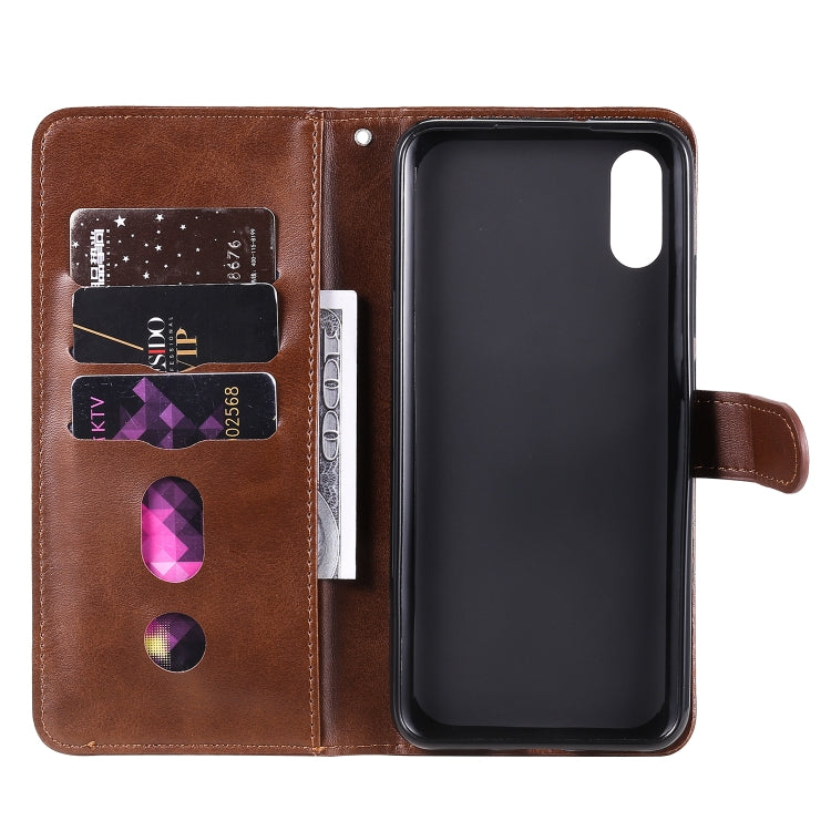 For Xiaomi Redmi 9A Fashion Calf Texture Zipper Horizontal Flip Leather Case with Stand & Card Slots & Wallet Function