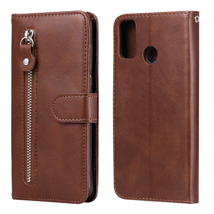 For Huawei Honor 9X Lite Fashion Calf Texture Zipper Horizontal Flip Leather Case with Stand & Card Slots & Wallet Function