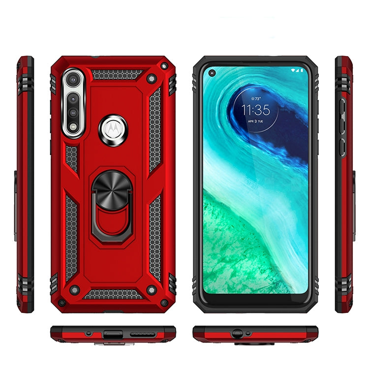For Motorola Moto G Fast Shockproof TPU + PC Protective Case with 360 Degree Rotating Holder