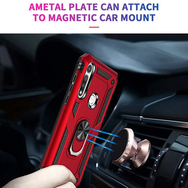 For Motorola Moto G Fast Shockproof TPU + PC Protective Case with 360 Degree Rotating Holder