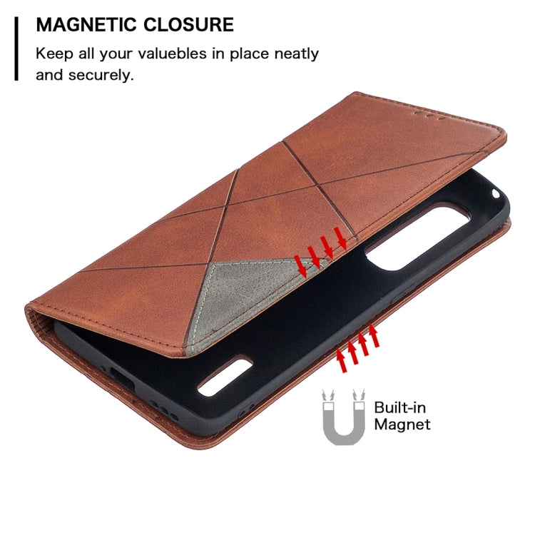 For OPPO Find X2 Pro Rhombus Texture Horizontal Flip Magnetic Leather Case with Holder & Card Slots