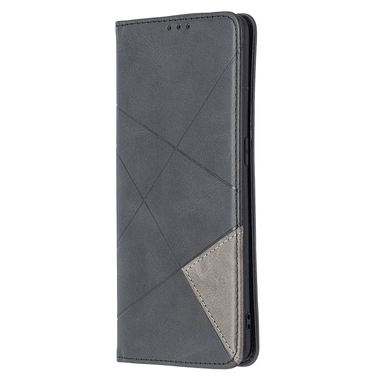 For OPPO Find X2 Pro Rhombus Texture Horizontal Flip Magnetic Leather Case with Holder & Card Slots