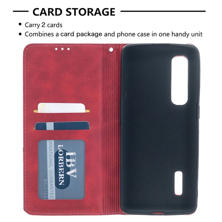 For OPPO Find X2 Pro Rhombus Texture Horizontal Flip Magnetic Leather Case with Holder & Card Slots