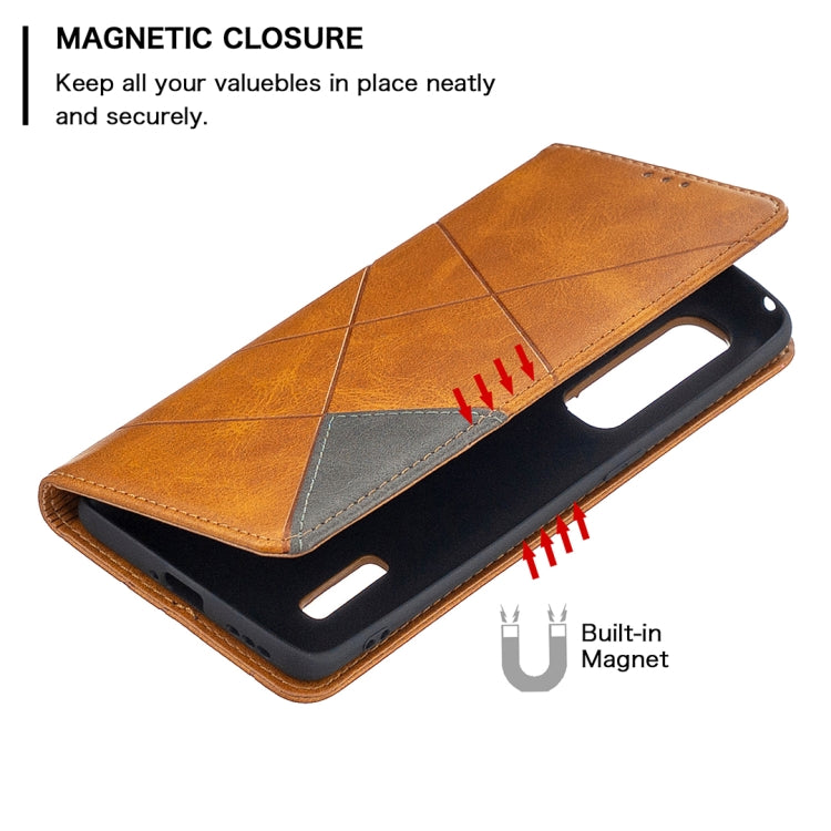 For OPPO Find X2 Pro Rhombus Texture Horizontal Flip Magnetic Leather Case with Holder & Card Slots