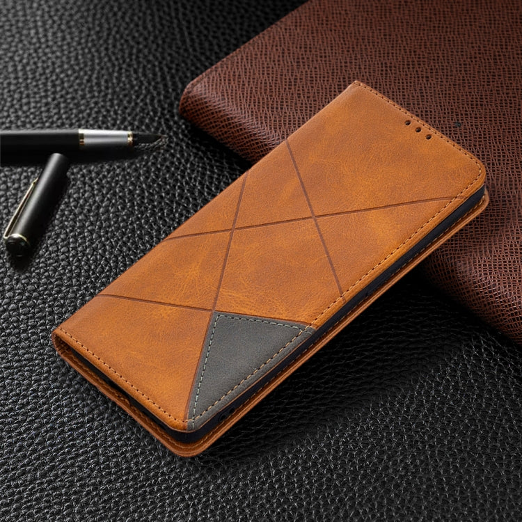 For OPPO Find X2 Pro Rhombus Texture Horizontal Flip Magnetic Leather Case with Holder & Card Slots