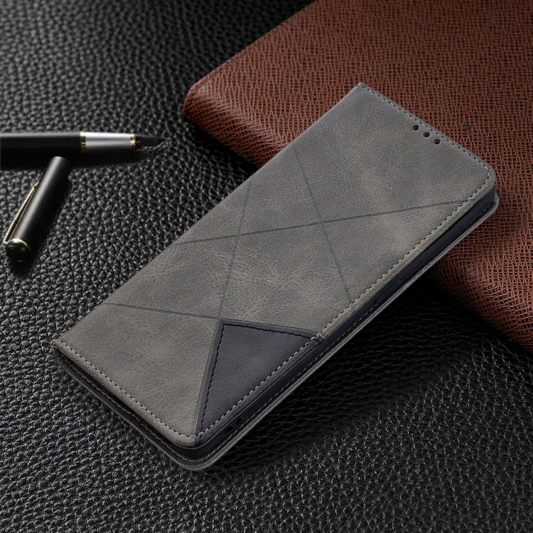 For OPPO Find X2 Pro Rhombus Texture Horizontal Flip Magnetic Leather Case with Holder & Card Slots